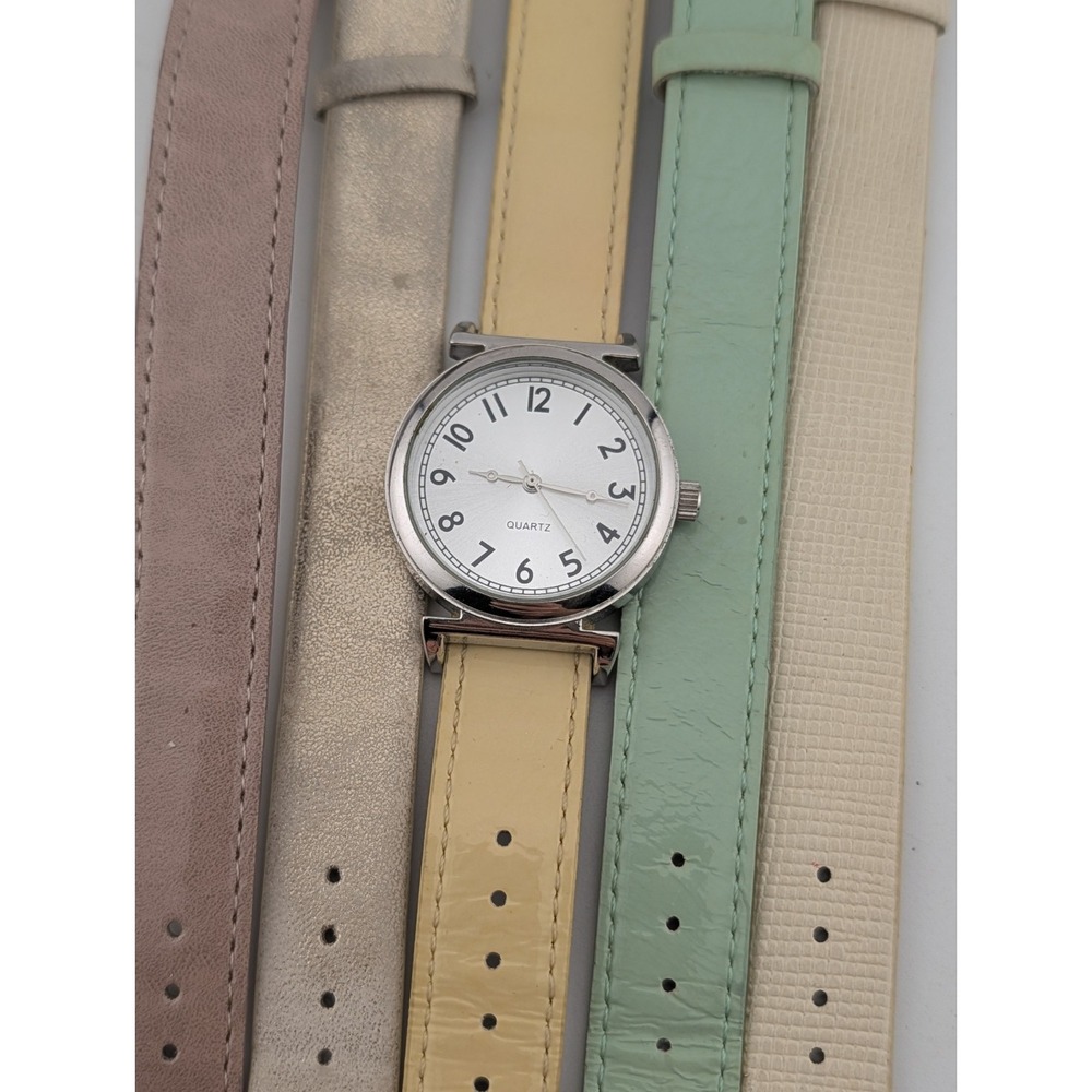 Women's Quartz Watch With 5 Interchangeable Bands 36mm Case- New Battery